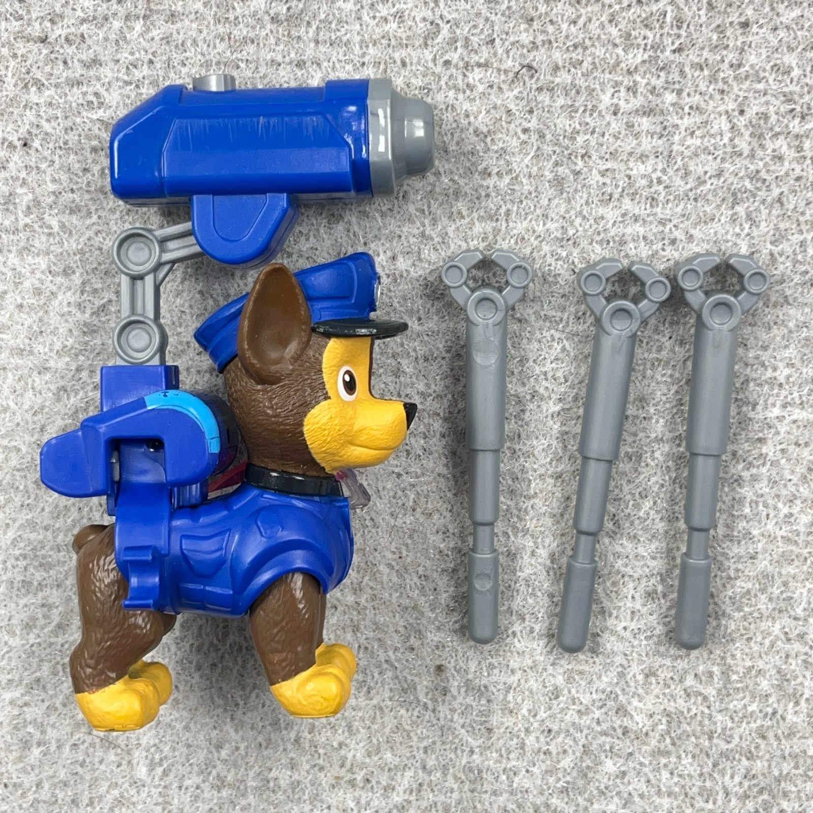 Paw Patrol the Mighty Movie Chase Figure Launcher Backpack Wrench Missile
