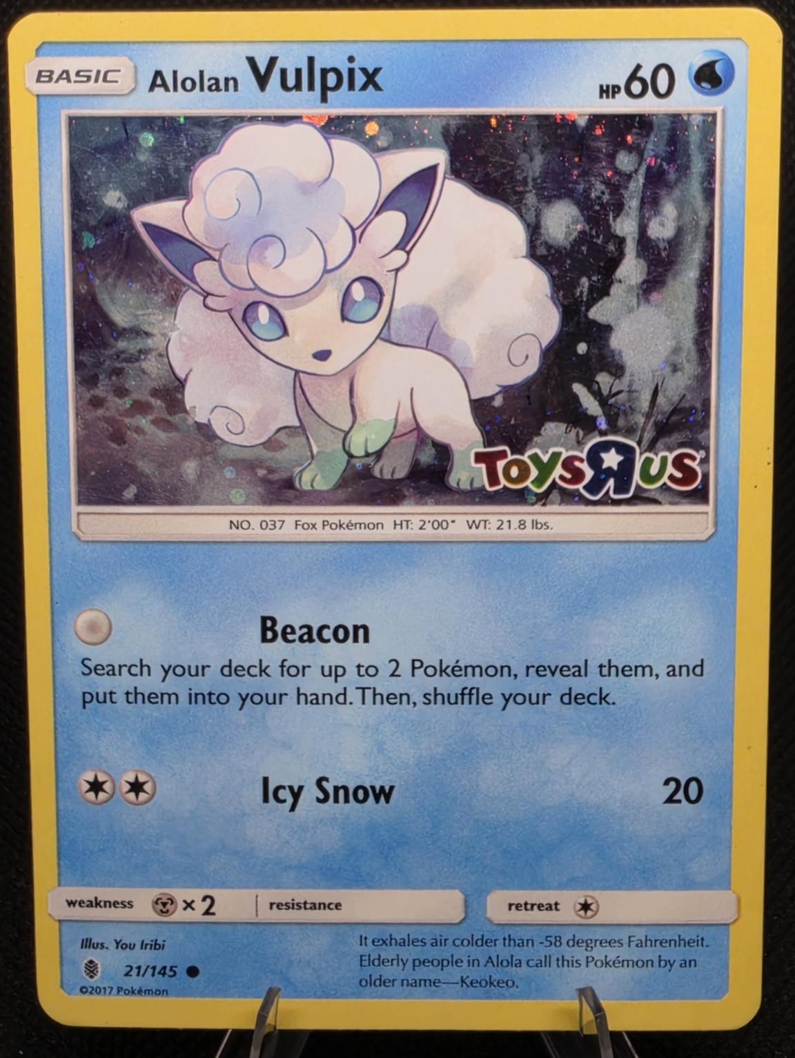 Alolan Vulpix 21/145 Guardians Rising Toys R Us Promo - Pokemon Card LP