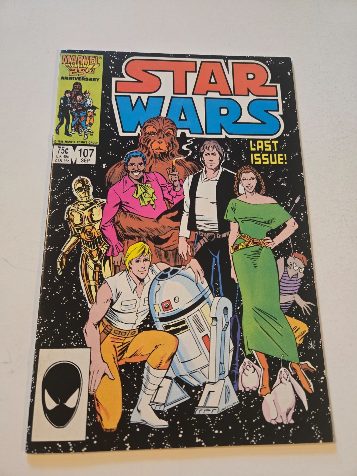 STAR WARS #107, Marvel Comics FINAL ISSUE, 1986, VF+(8.5) high grade