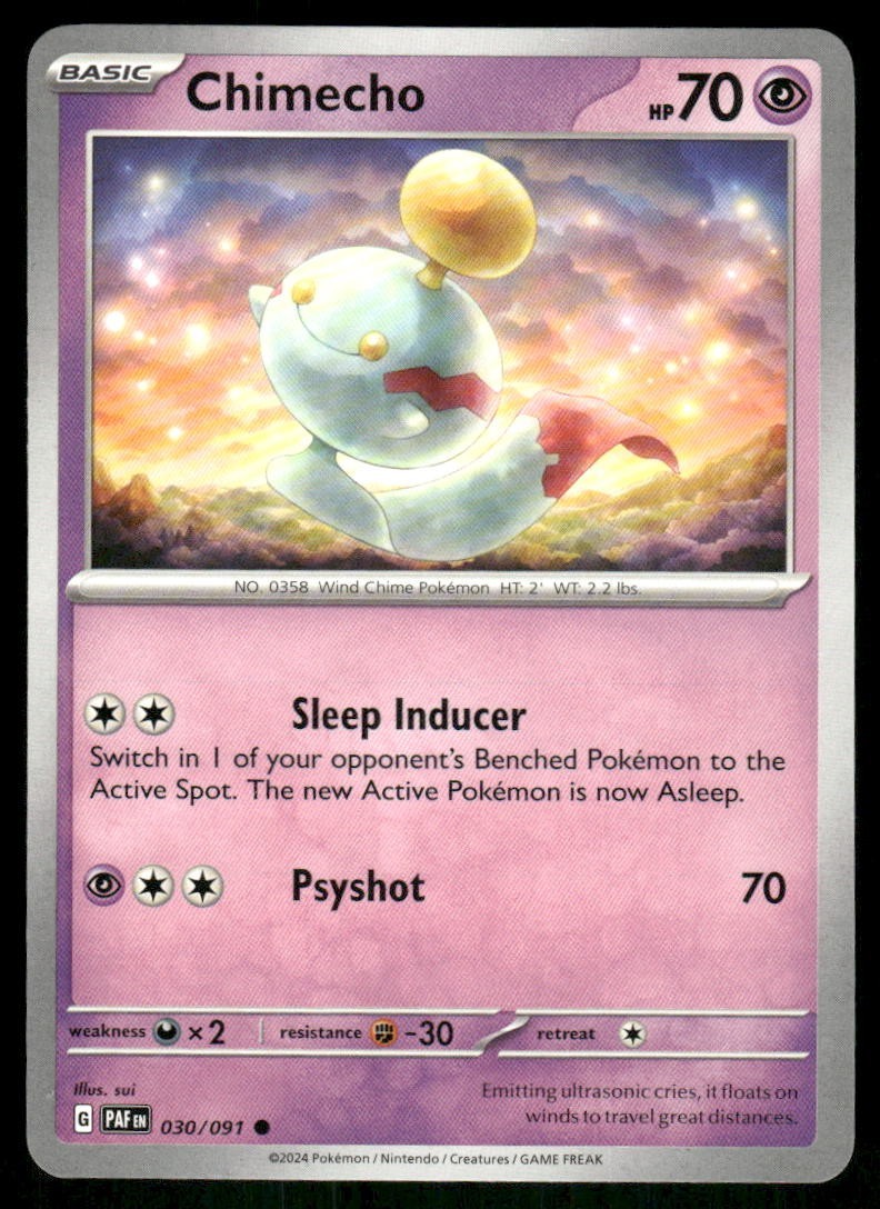 Carta collezionabile Chimecho 030/091 Destino Paldeo Pokemon TCG