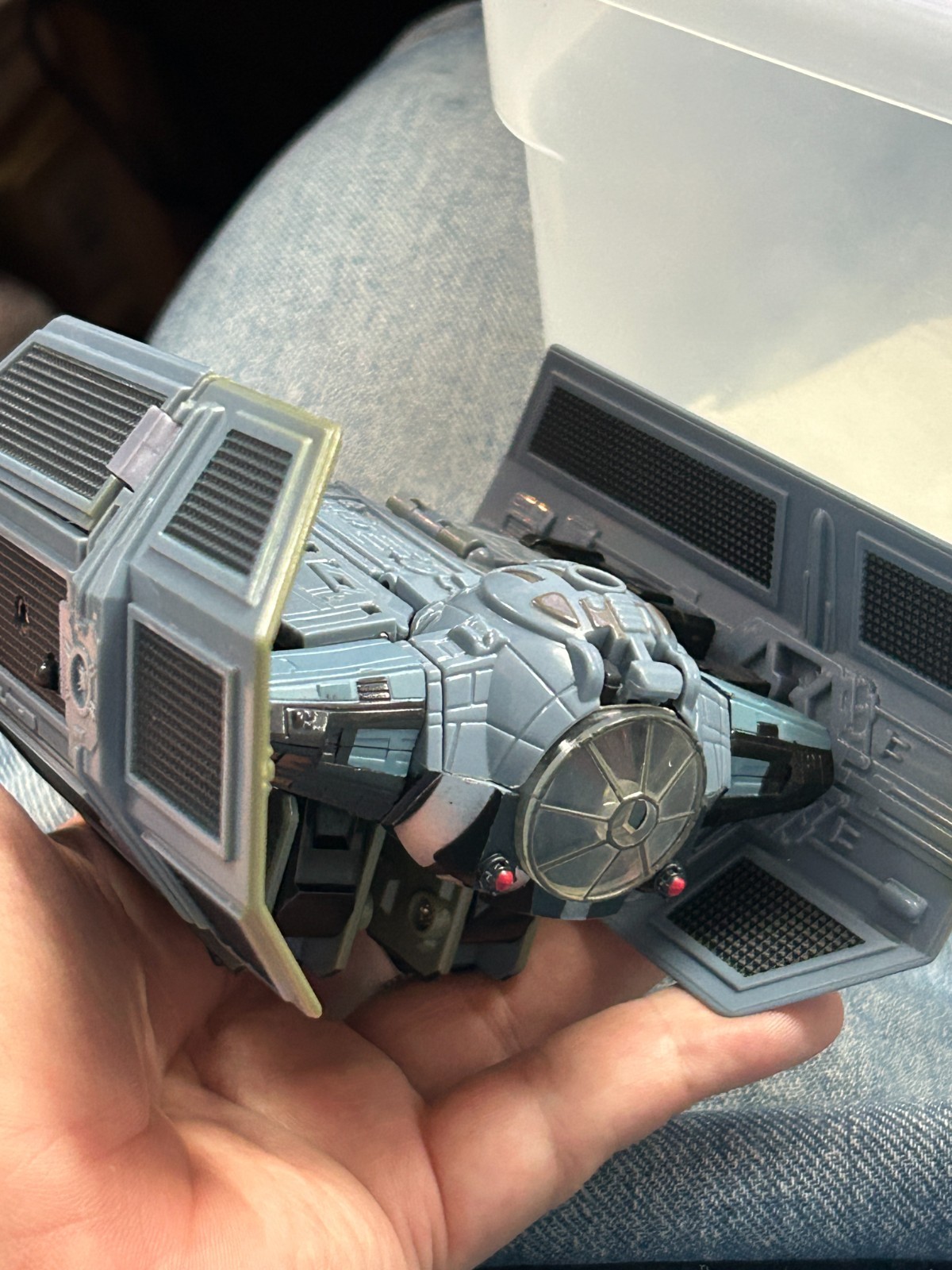 Transformers Star Wars DARTH VADER Advanced TIE Fighter w/light sabers