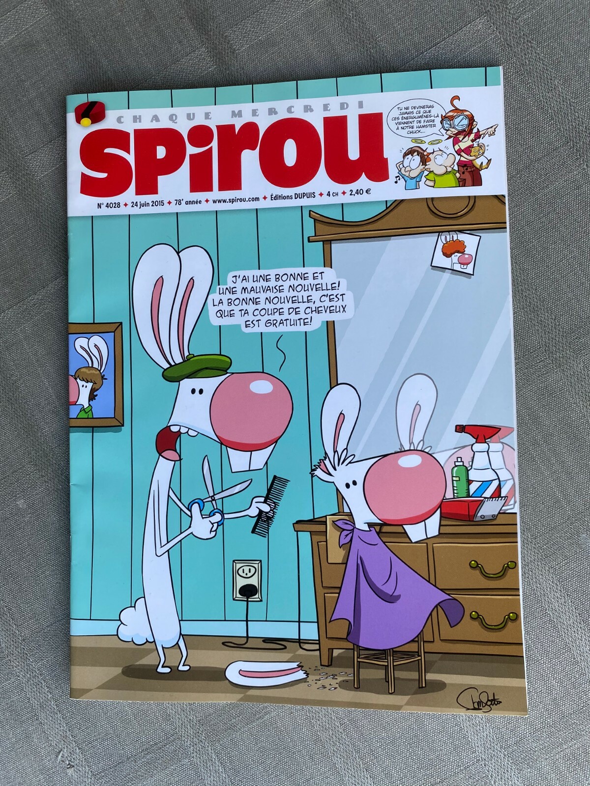 Lilla Spirou N° 4028 2015 IN Condizioni Ben Completo Del Montaggio Ascia Guerre