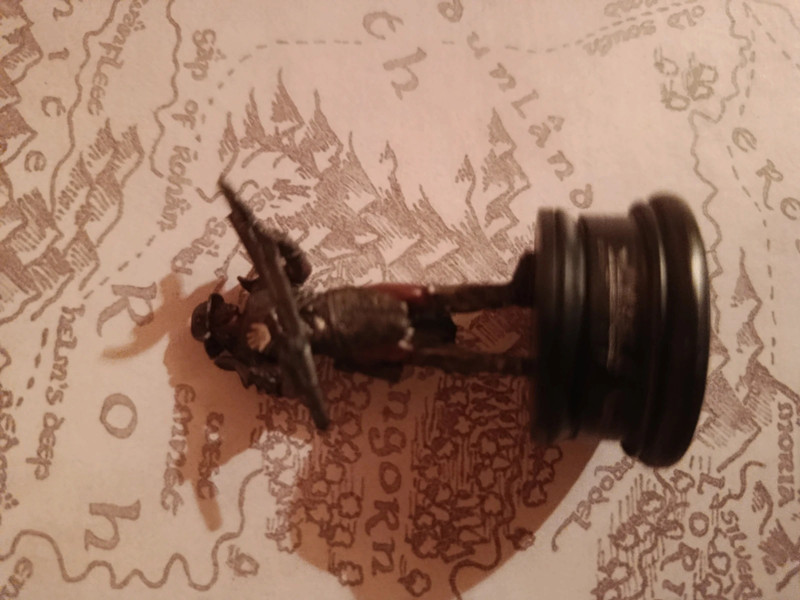 Pièce échecs eaglemoss seigneur des anneaux Crossbow Uruk-hai pion noir