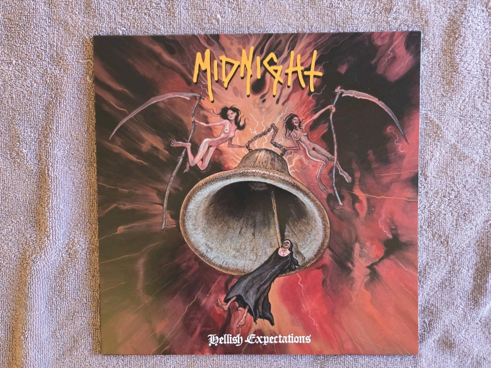 Midnight - Hellish Expectations LP 2024 Metal Blade Sangria Pink Spatter Vinyl 