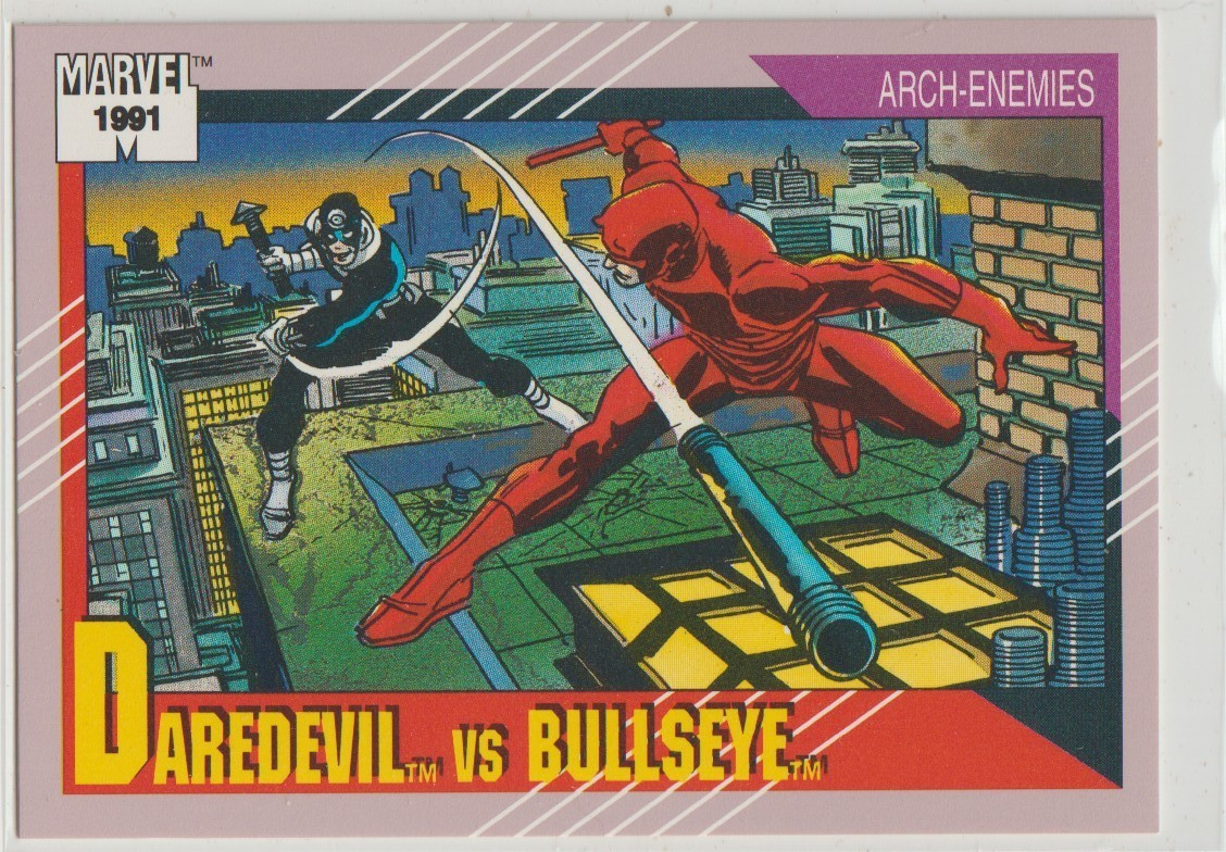 1991 Impel Marvel Comics Universe II #104 Daredevil vs. Bullseye
