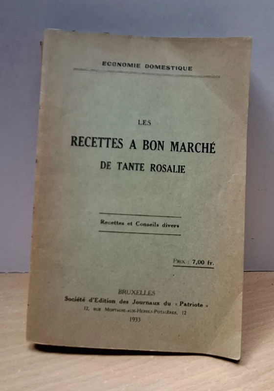 Oud Frans kookboek « Recettes a bon marché « De tante Rosalie.1933