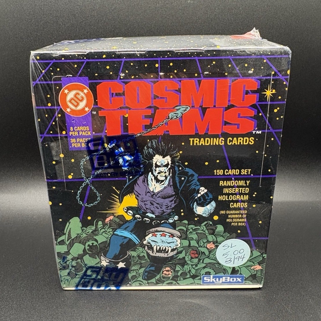 SkyBox DC Cosmic Teams 1993 scatola sigillata in fabbrica hobby 36 confezioni Batman Superman