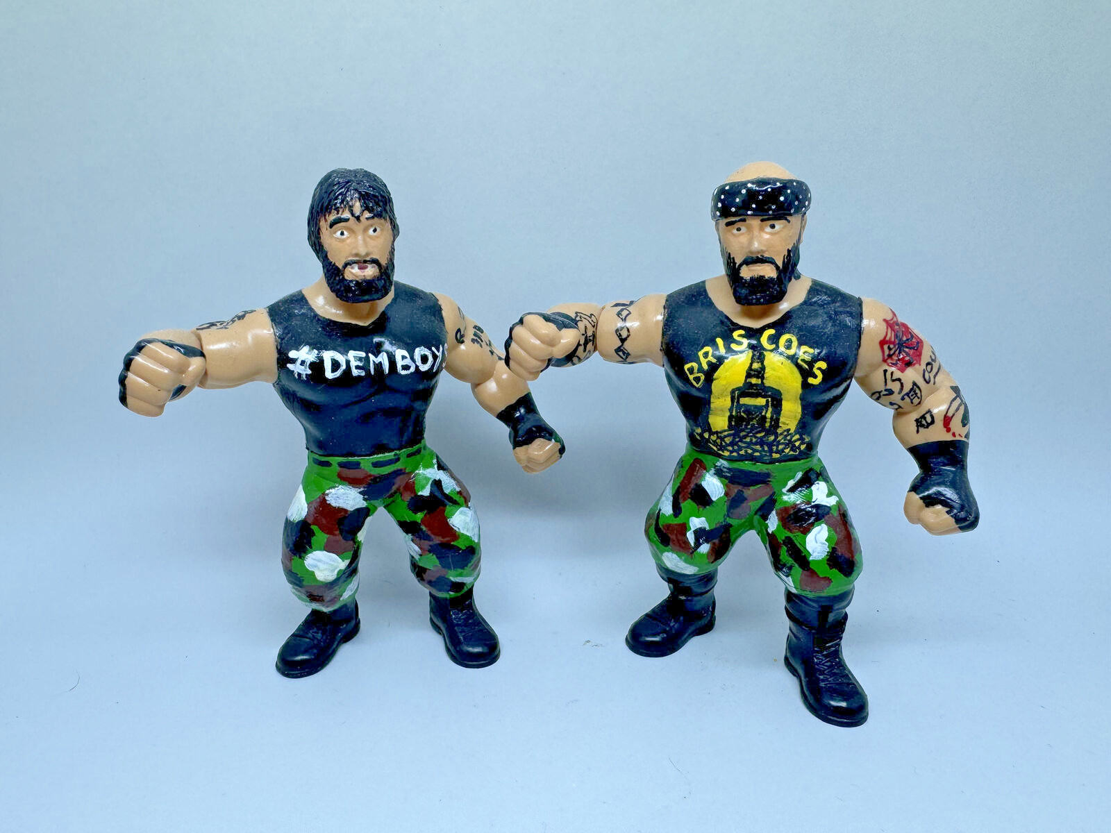 WWF WWE WCW AEW PERSONALIZZATO HASBRO BRISCOE BROTHERS WRESTLING FIGURE MATTEL RETRÒ