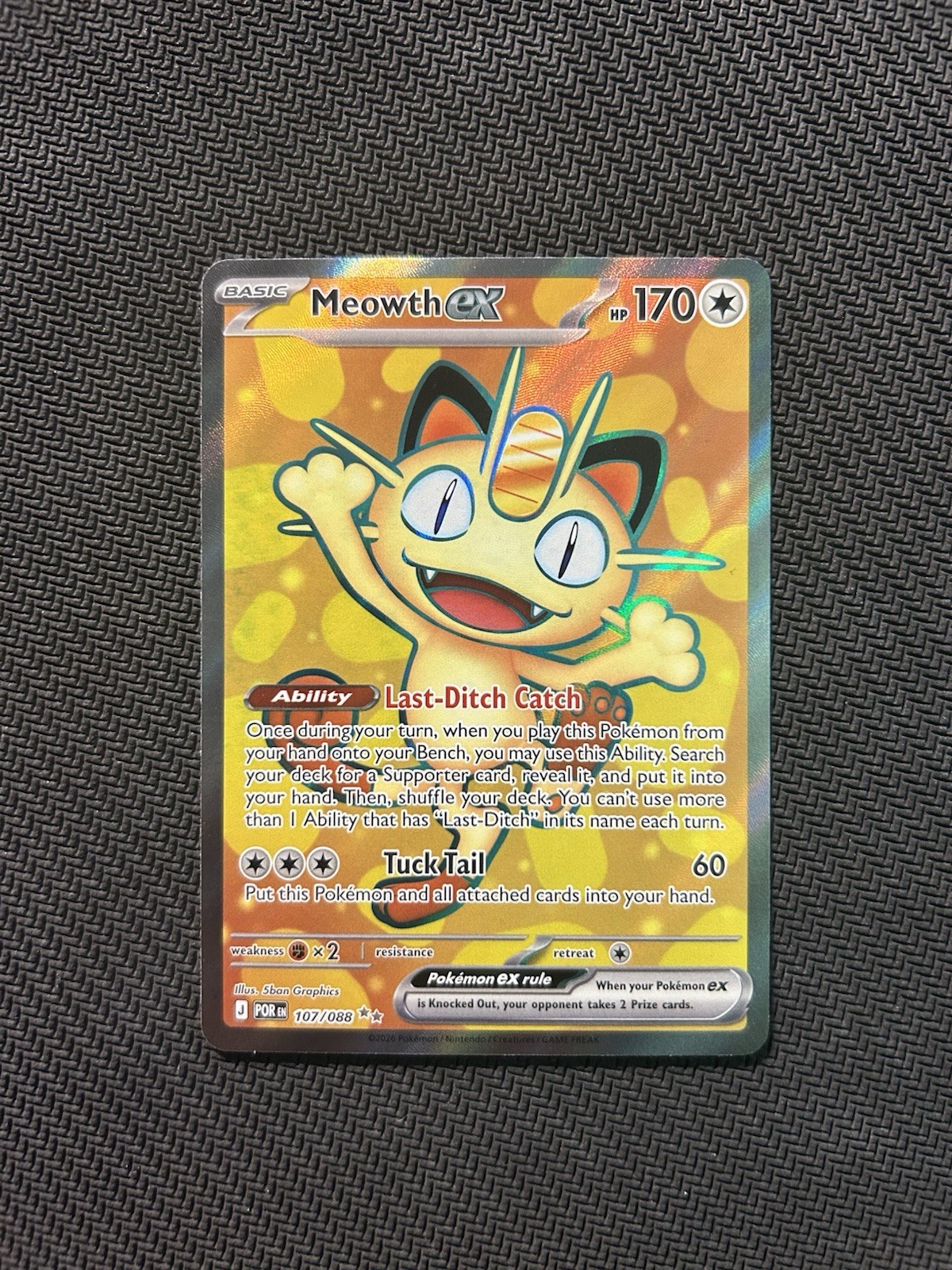 Pokemon TCG Meowth ex 107/088! NM Condition! See Description!