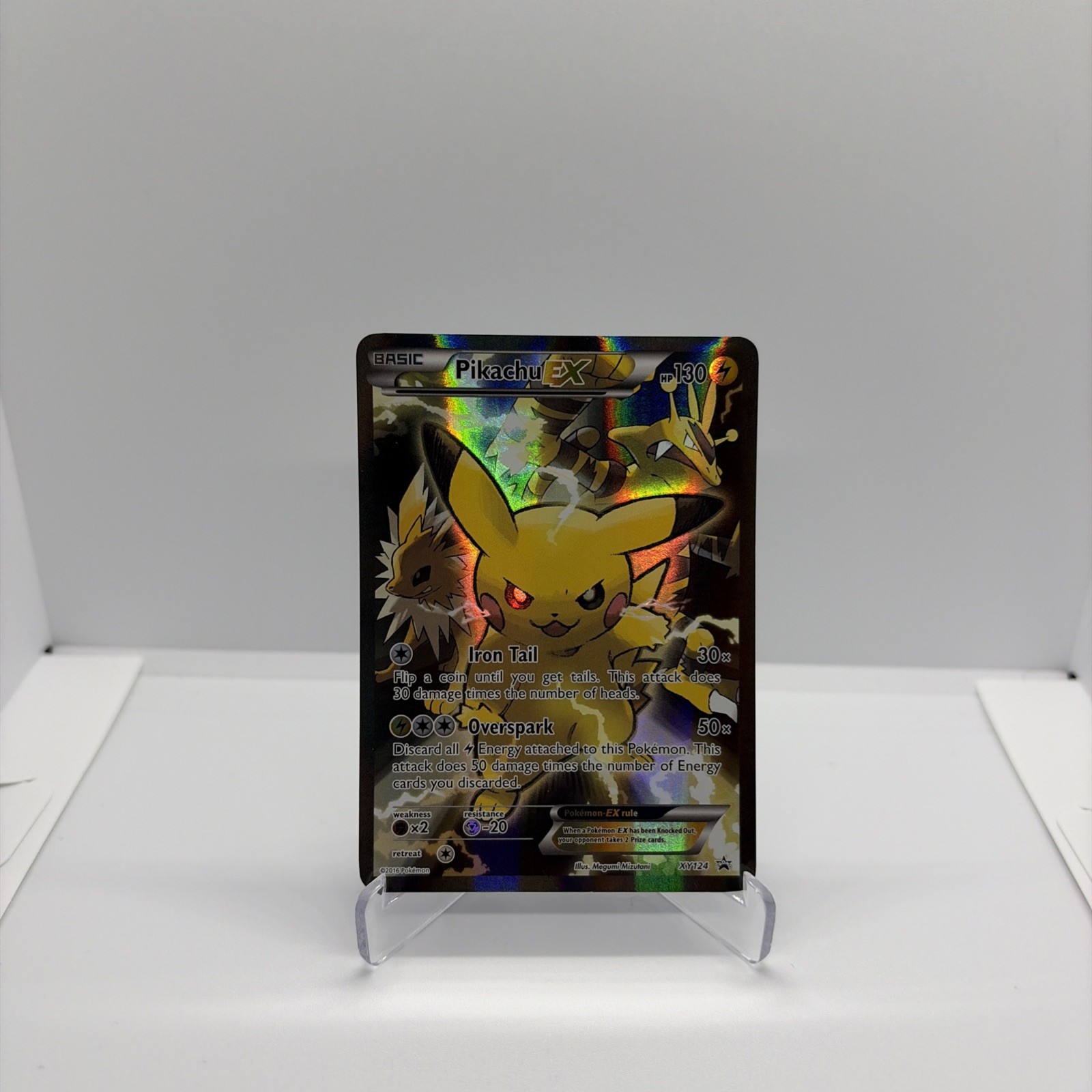 (OFFERTE PRESE!!️) 2016 Pokemon XY Black Star Promo Pikachu EX #XY124 Full Art 