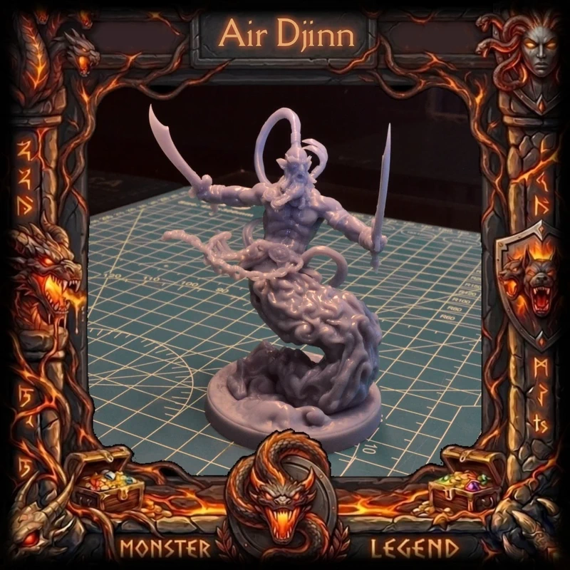 Air Djinn, 32mm scale, HD Resin, DnD Wargames, Unpainted