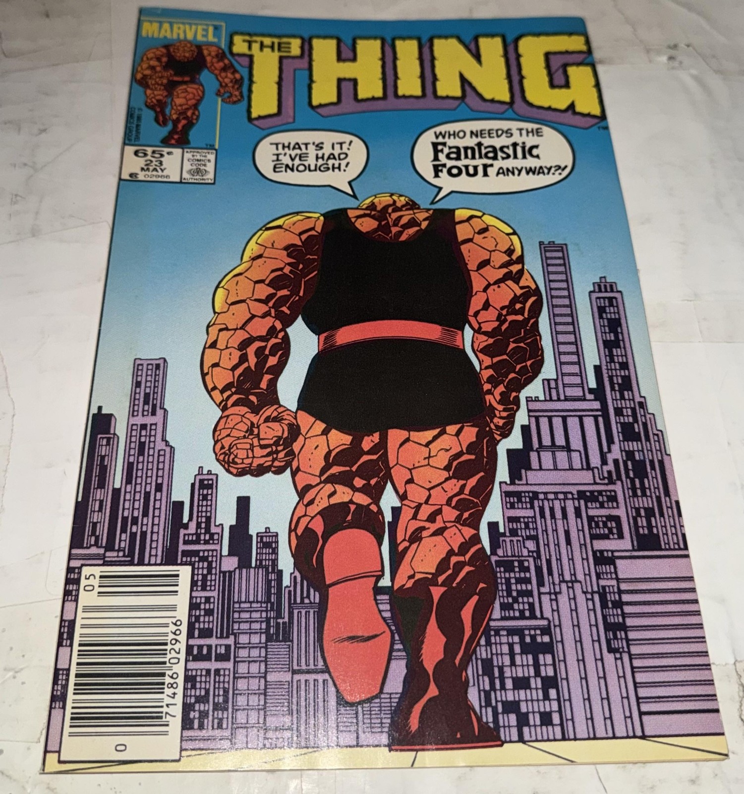 Fumetto Vintage Marvel La Cosa 65¢ Chi Ha Bisogno dei Fantastici Quattro Età del Rame