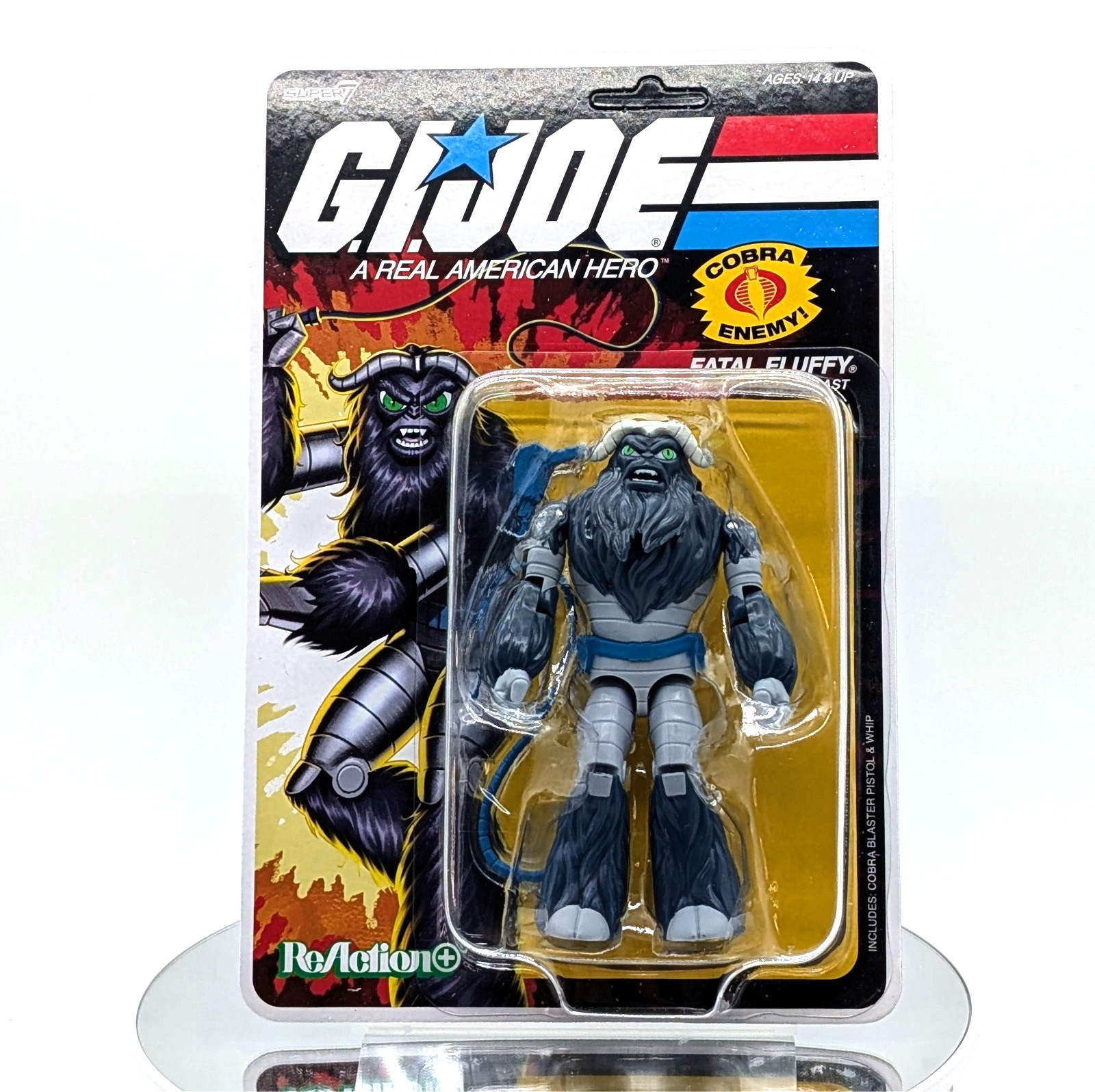 Super7 ReAction+ G.I. Modellino O-ring Joe Cobra Beast FATAL FLUFFY 3,75"!