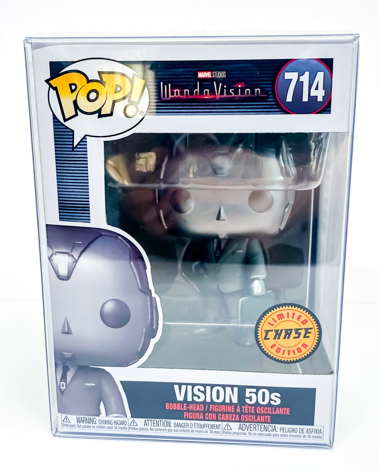 Wandavision – Vision 50s CHASE LE Funko Pop Bobble-Head 714 with Protector Xmas