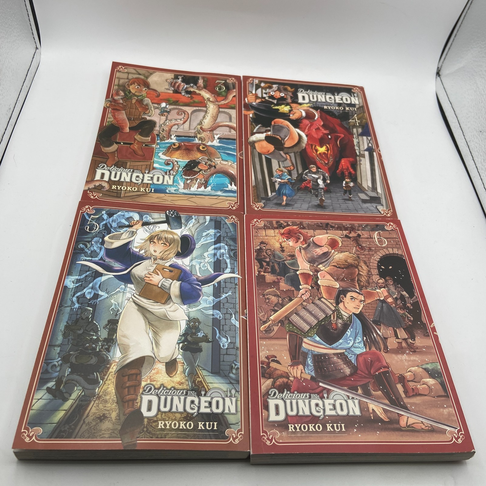 Dungeon Meshi Delicious in Dungeon Volumi 3 4 5 6 Manga Set Yen Press Prima Ed.