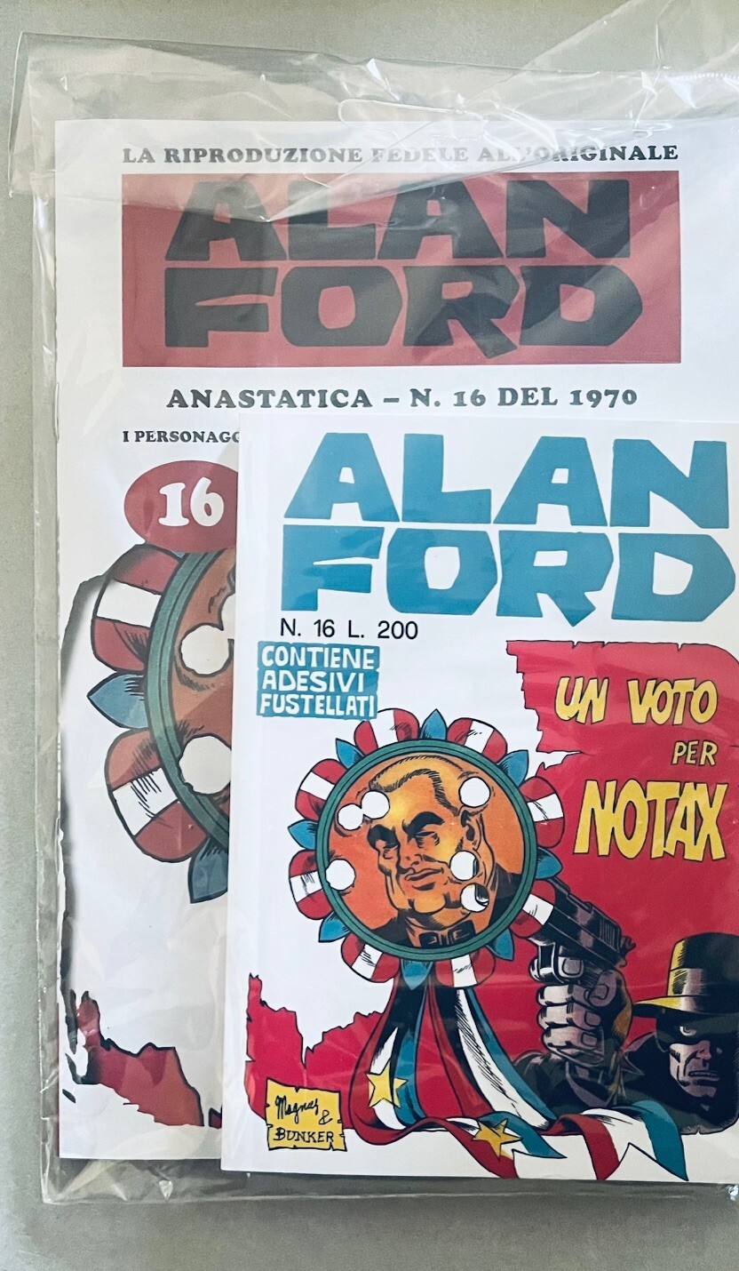 ALAN FORD ANASTATICA N°16 BLISTERATO CON ADESIVI