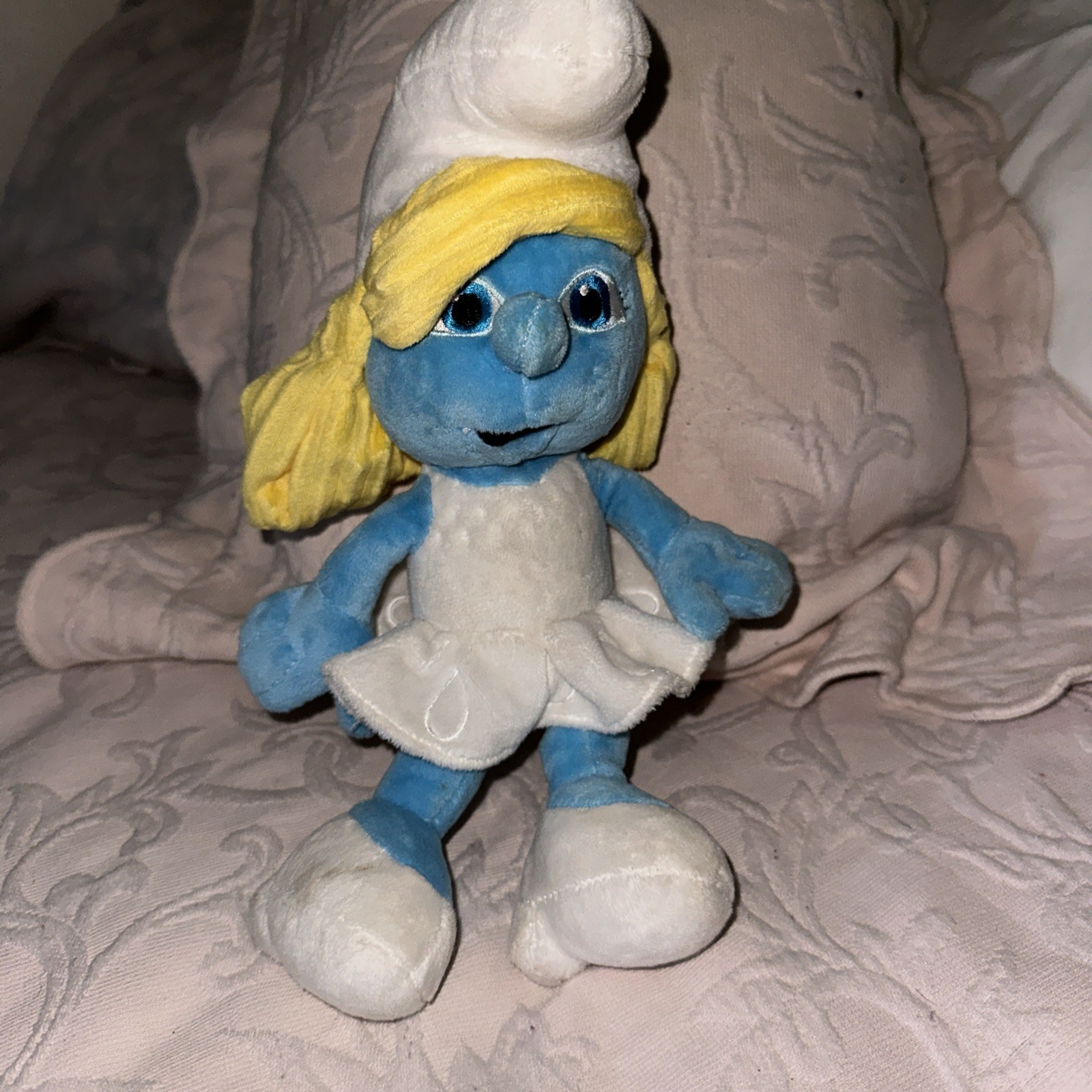 Puffo Bambina Peluche Giocattolo 9” Morbido Nuovo con etichette I Puffi