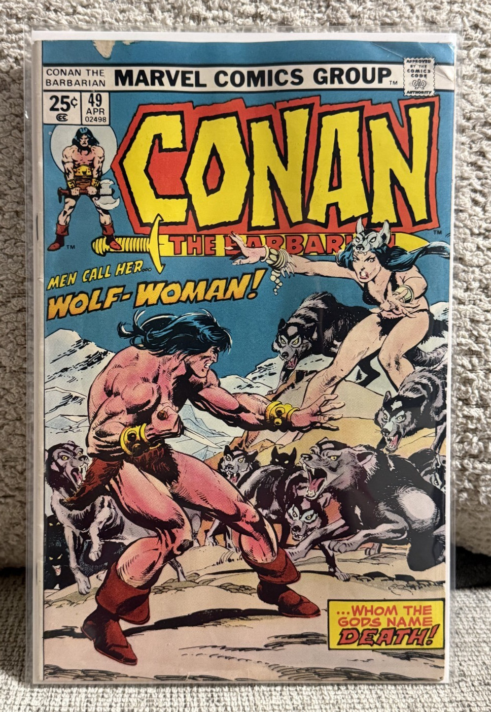 Conan Il Barbaro #49 (Marvel Comics 1975) 25cent Lupo-Donna Numero Chiave