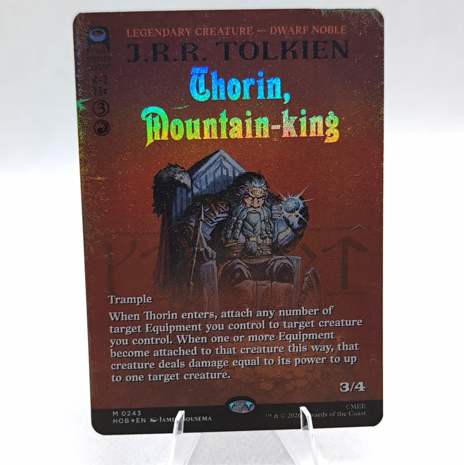 Thorin, Mountain-king The Hobbit M 0243 Rare Foil Borderless EN