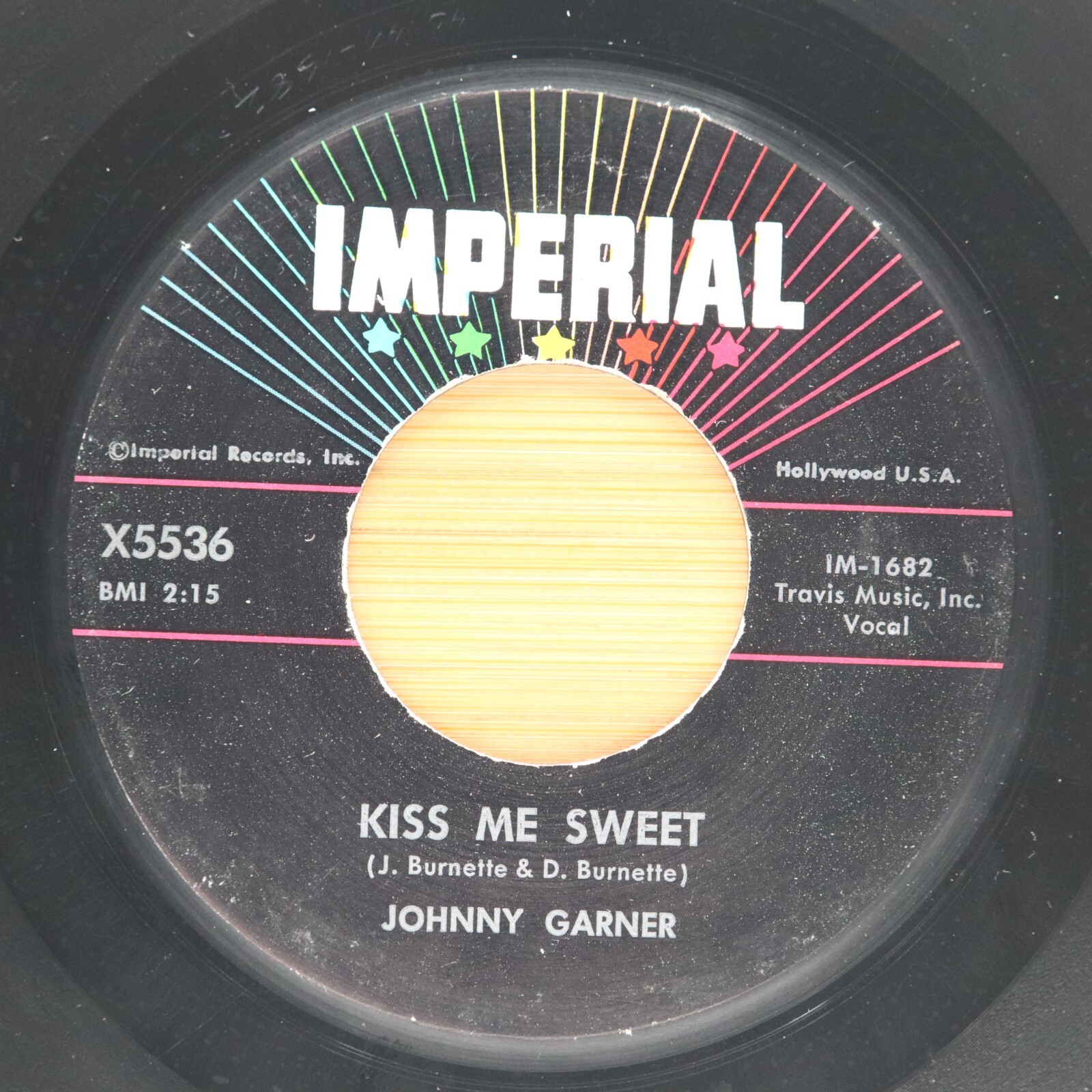 JOHNNY GARNER - KISS ME SWEET / LITTLE STARRY EYES - ROCKABILLY 45 IMPERIAL