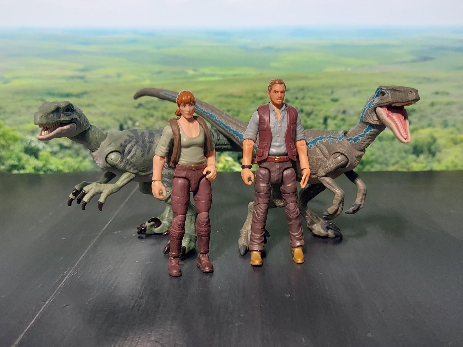 Mattel Hammond Collezione Jurassic World Blu Delta Owen Claire CONFEZIONE DA 4 