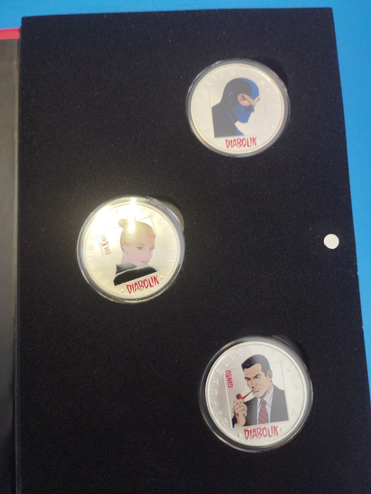 TRITTICO 5 euro ARGENTO 54 gr. Serie Fumetti Anno 2023 - Diabolik FDC NUOVO