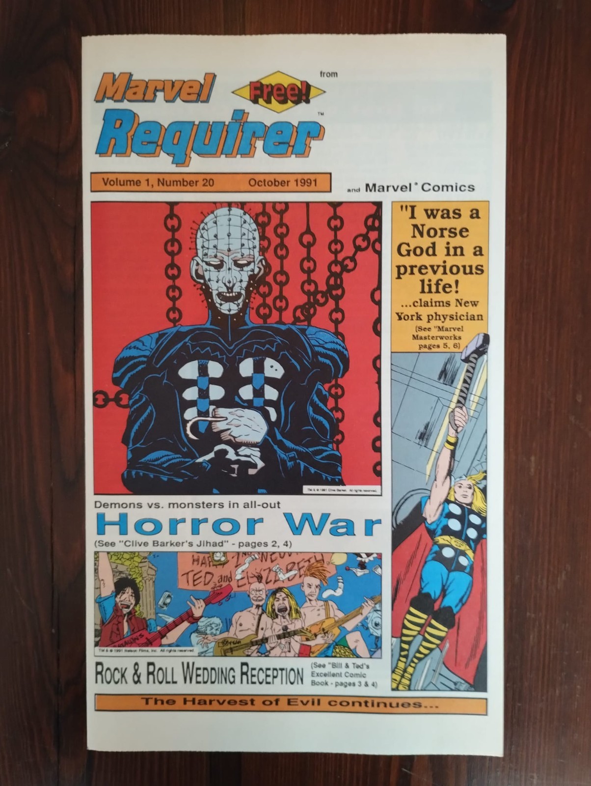 MARVEL REQUIRER Volume 1, Numero 20 - Ottobre 1991 RARE! Marvel, spiderman