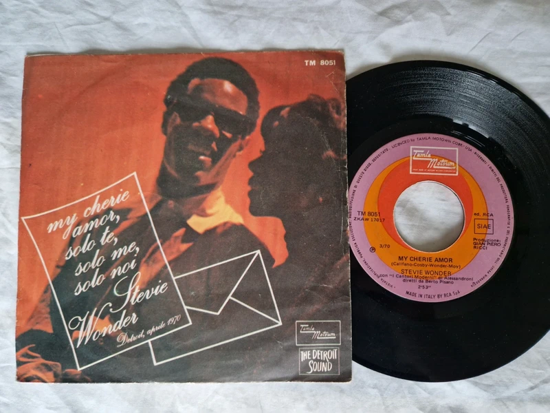 Stevie Wonder My cherie amor Solo me 45 giri Disco in italiano