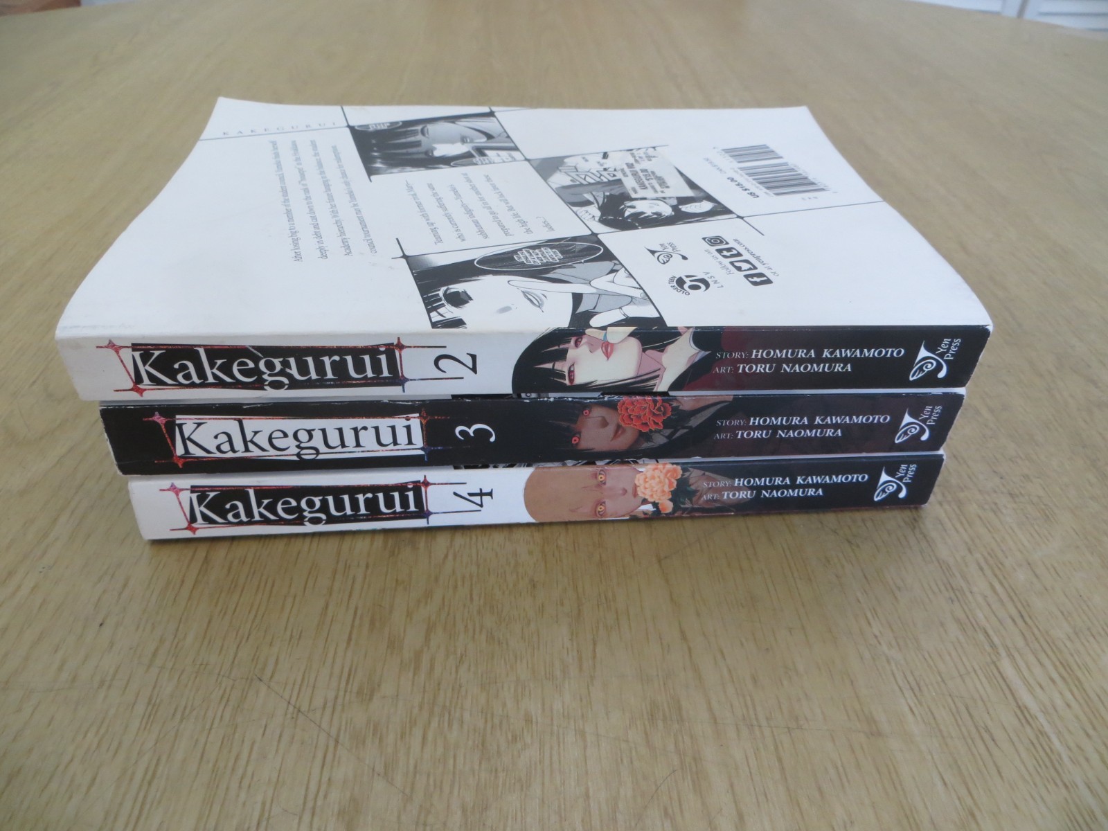 Kakegurui Compulsive Gambler Manga Volumi 2,3,4 Kawamoto Naomura Yen Press