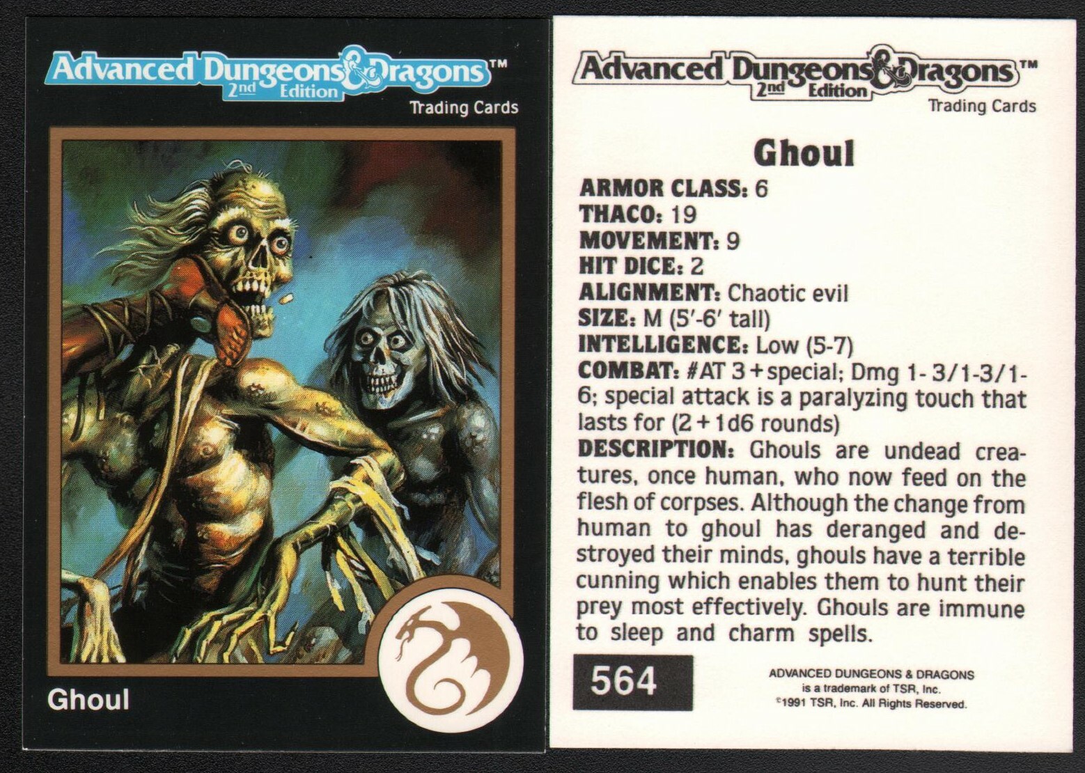 1991 TSR AD&D Gold Border RPG Fantasy Card #564 Clyde Caldwell Endless Quest Art