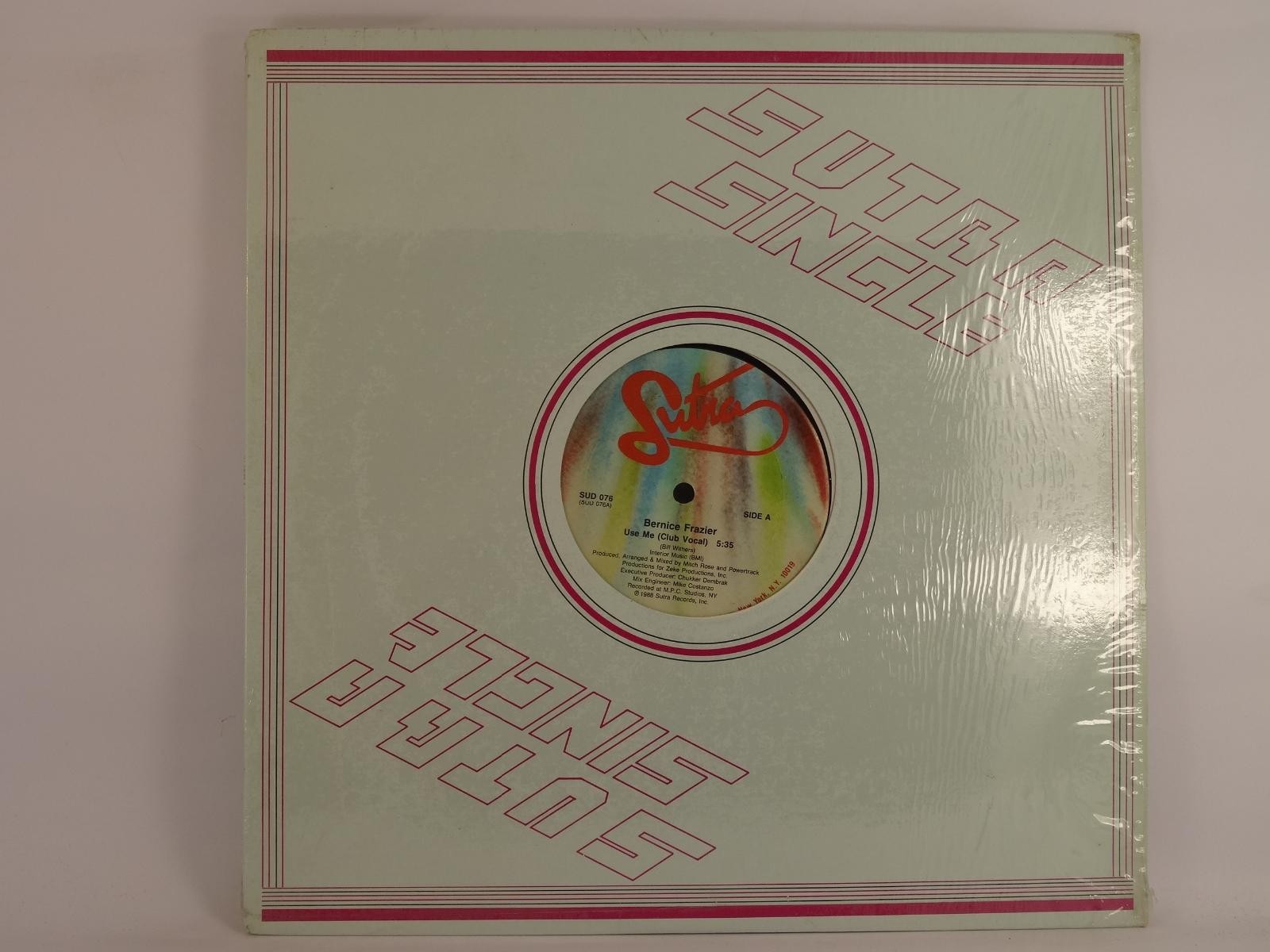 BERNICE FRAZIER USE ME (135) 2 Track 12" Single including Company Sleeve SUTRA
