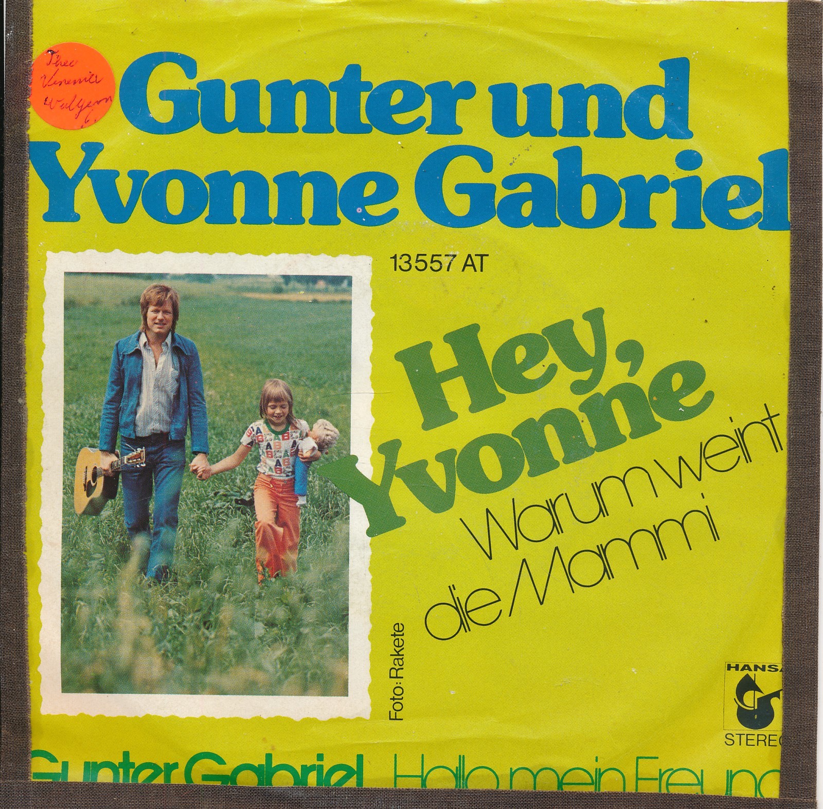 Hey Yvonne - Gunter Gabriel und Yvonne Gabriel - Single 7" Vinyl 224/21