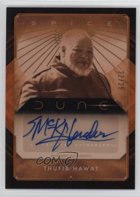 2024 Topps Chrome Dune Spice rifrattore arancione /25 Thufir Hawat #SA-SH Auto u0u