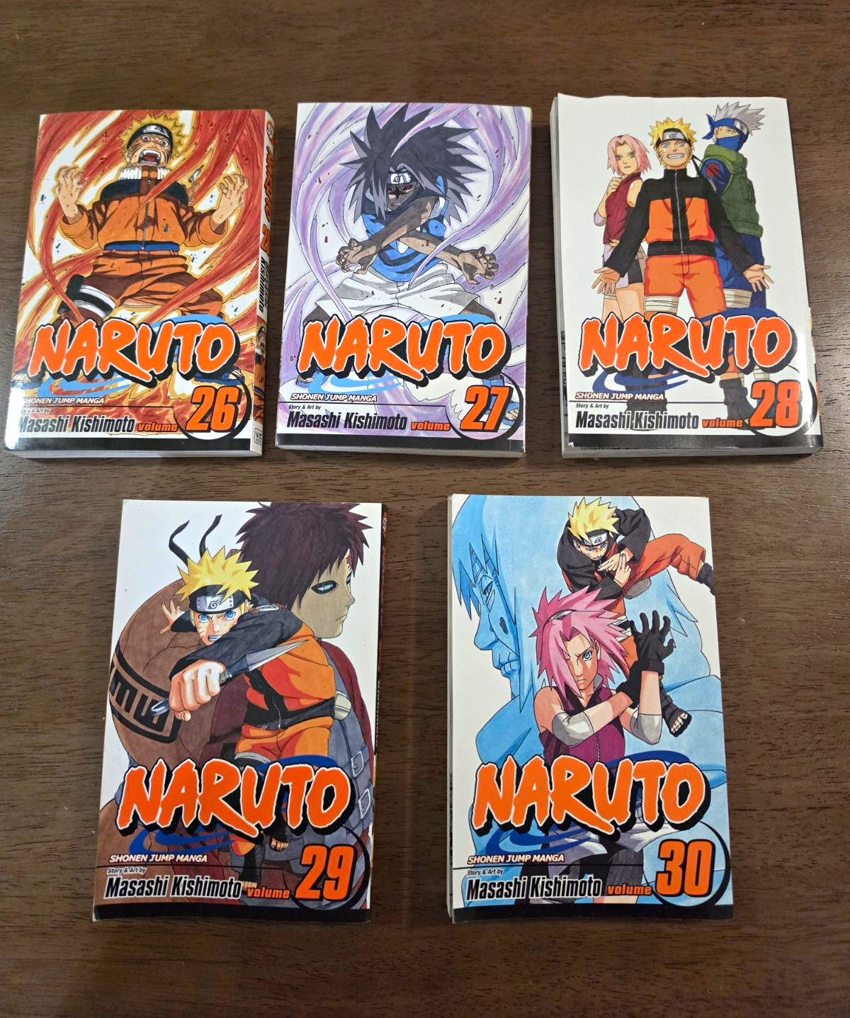 VIZ Naruto Manga Vol. Lotto 26-30 fumetti inglesi di Masashi Kishimoto