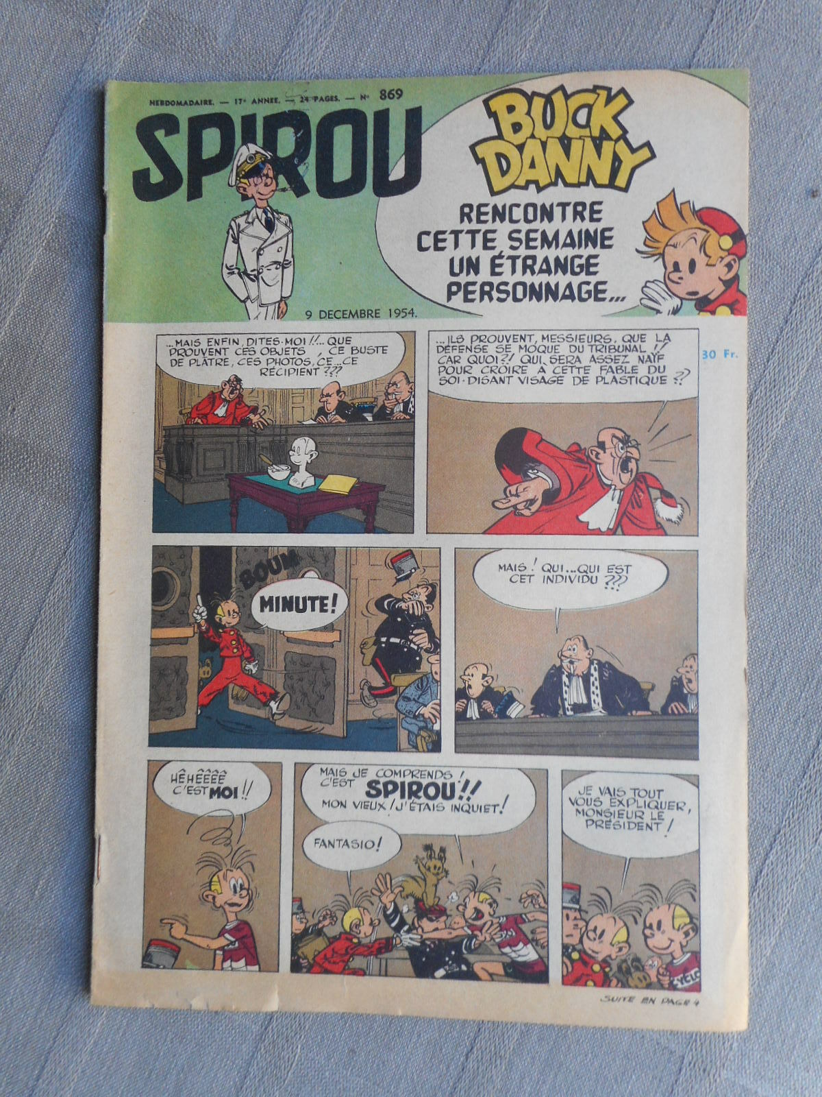 Hebdo Il Giornale Di Spirou N°869 1954 In Buone Condizioni