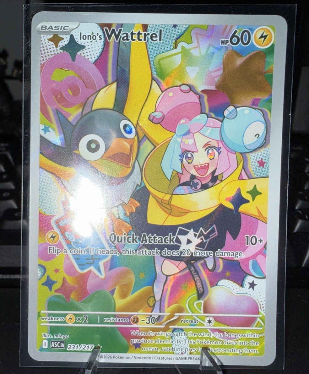 Pokémon TCG Iono's Wattrel 231/217 - Illustrazione Eroi Ascesi Rara - NM