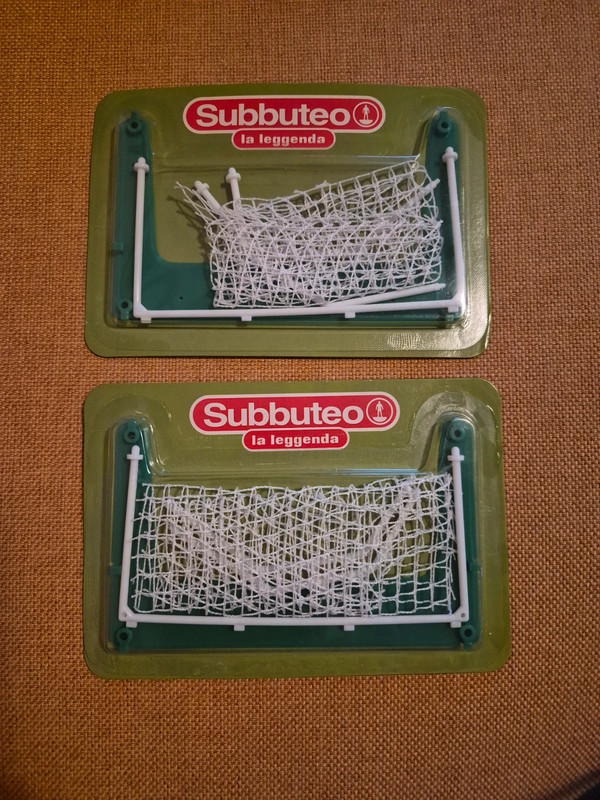 Subbuteo Porte coppia base verde rete bianca
