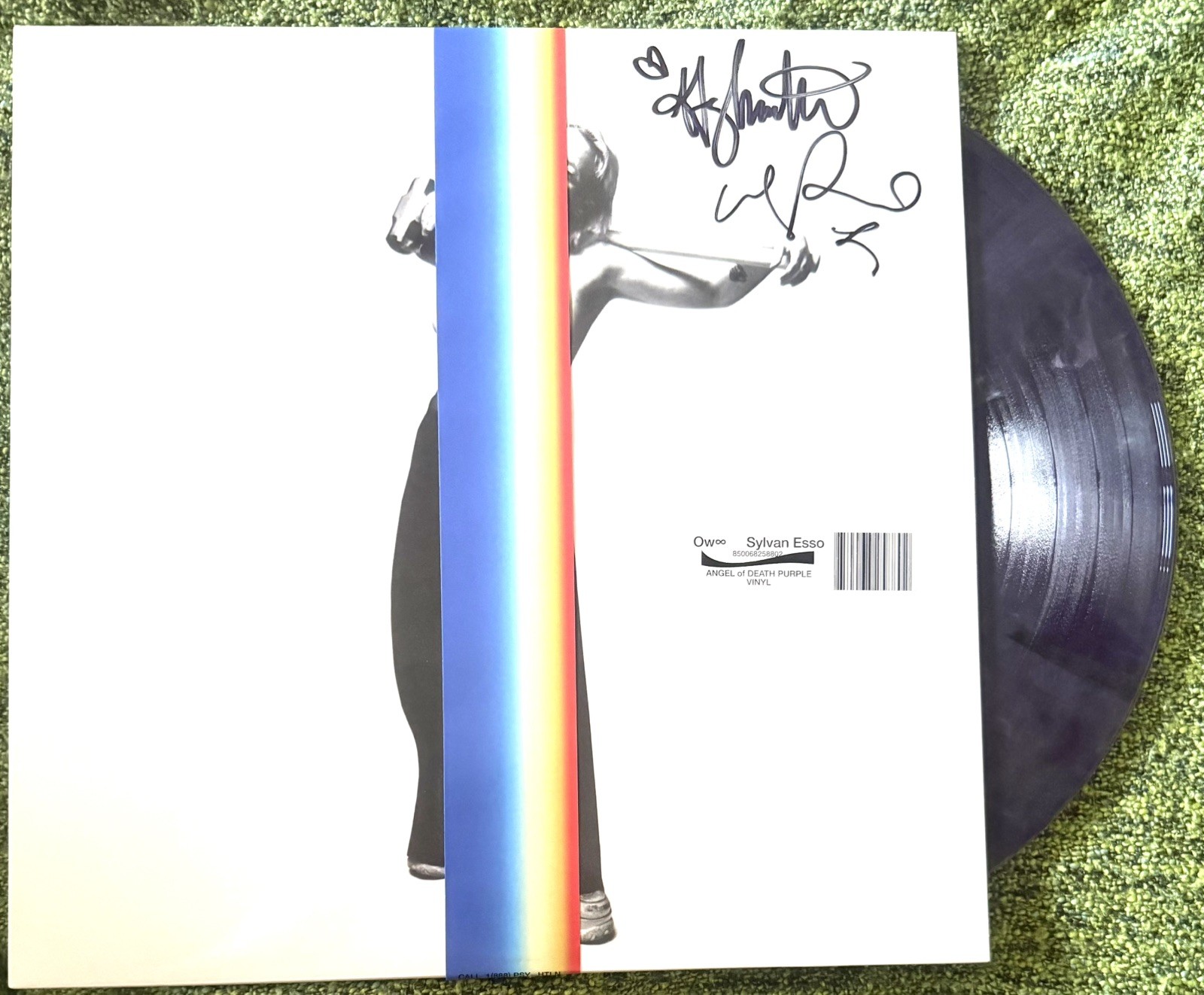 Sylvan Esso SIGNED Ow Infinity Angel of Death Purple Color Vinyl AUTOGRAPHED NEW