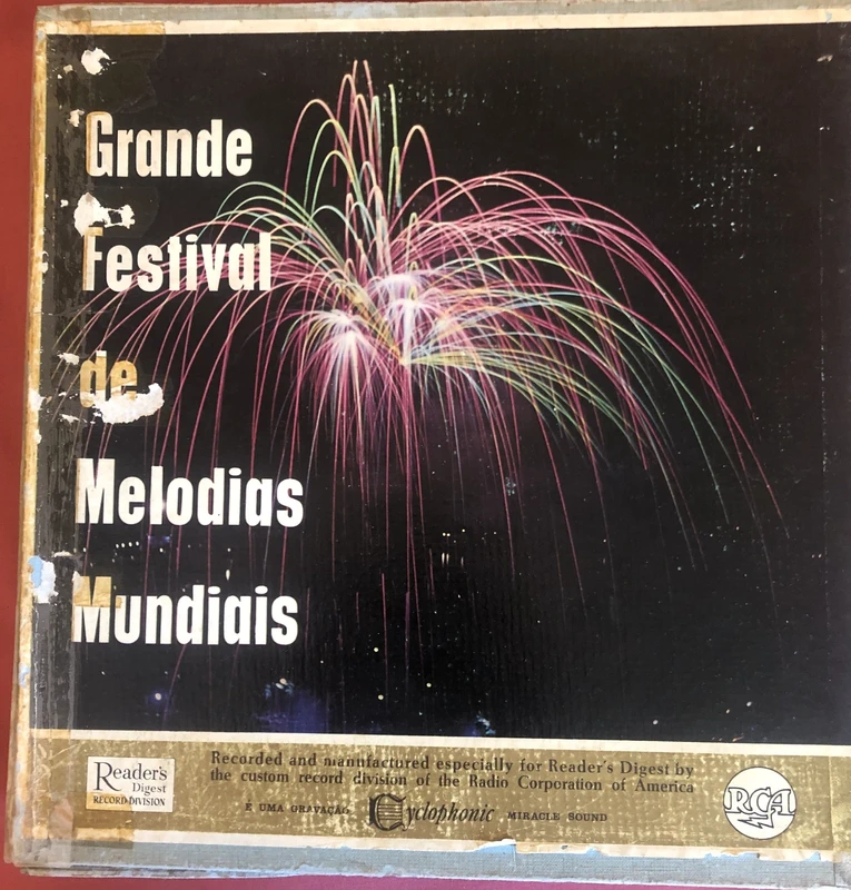 Discos de vinil antigos - Grande Festival de melodias mundiais - 9 LP's
