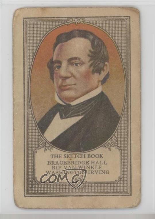Gioco di carte anni '30 Whitman Autori retro blu Washington Irving 1dn7
