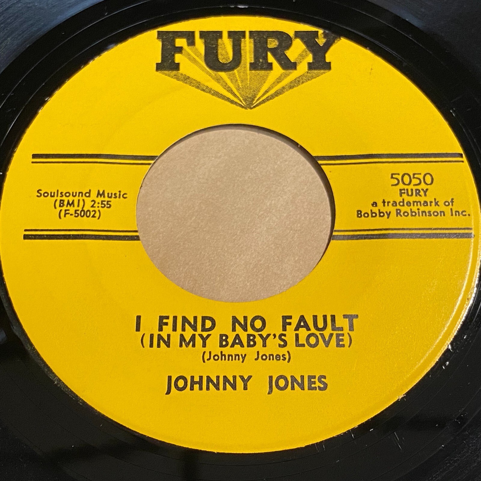 Johnny Jones - I Find No Fault (In My Baby's Love) / Tennessee Waltz 45 - Soul