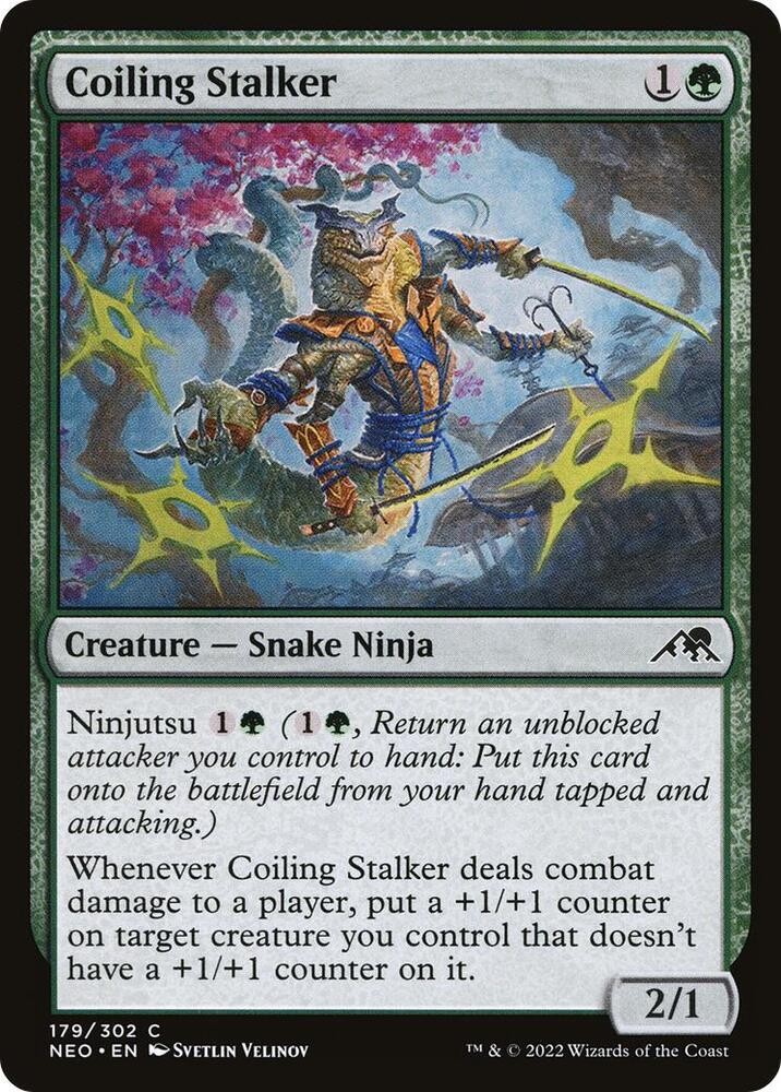 Coiling Stalker 179 Kamigawa: Neon Dynasty Foil Magic: The Gathering