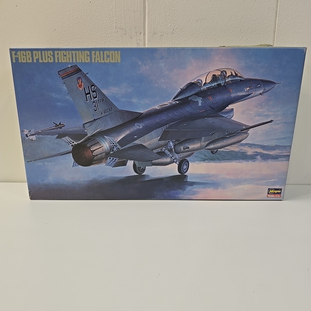 HASEGAWA F-16B Plus Fighting Falcon Plane kit modellino scala 1/48 NUOVO mai costruito 06105