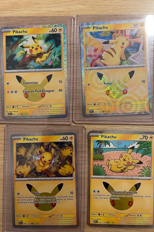 Lot pikachu 30 ans