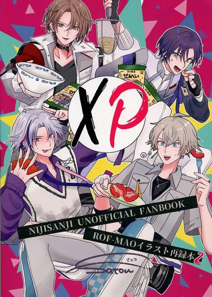 Virtual Youtuber doujinshi 100p libro d'arte a colori da donna raro 14 anni...