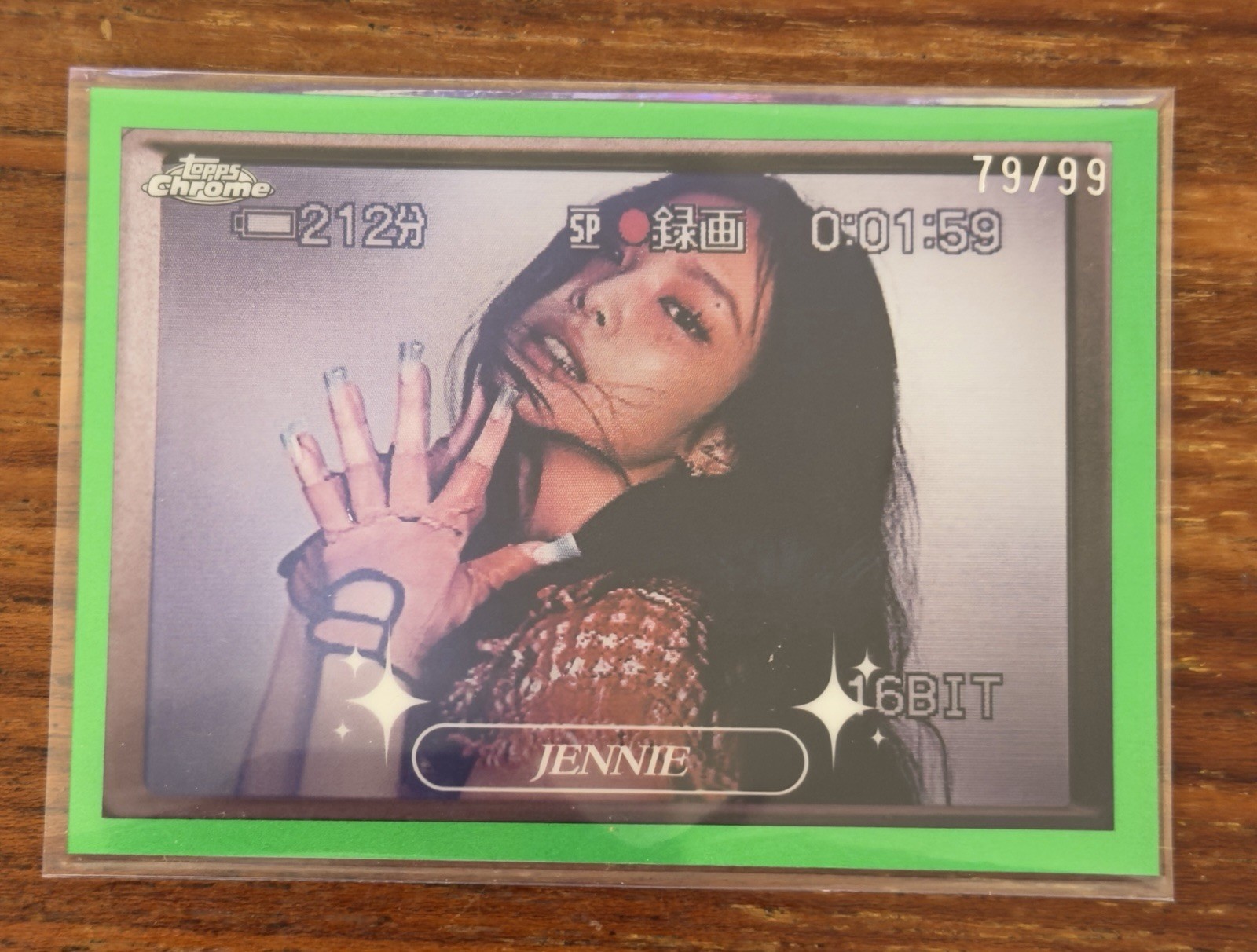 2026 Topps Chrome x JENNIE CC10 NERO ROSA VERDE /99