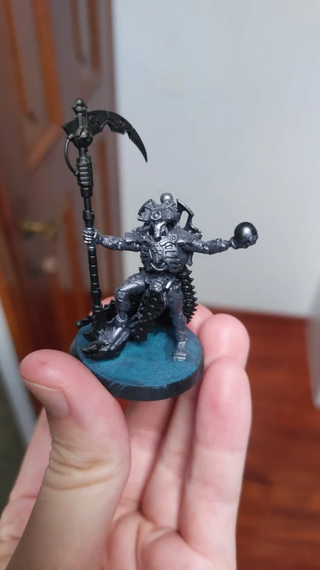 warhammer 40000 necrons Overlord with Void Scythe and Resurrection Orb