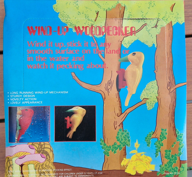 Boîte de 12 "Wind -Up Woodpecker" Neuf Collector Année 1970 / 1980