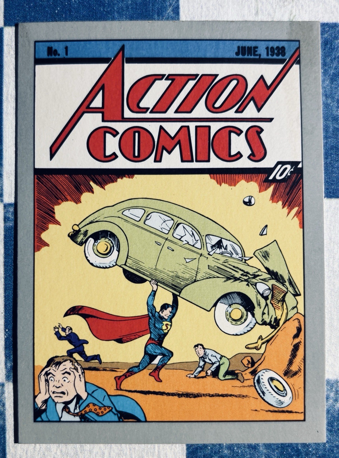 Action Comics #1 1992 DC Cosmic Cards Superman 9.5 come nuovo 1° copertina iconica