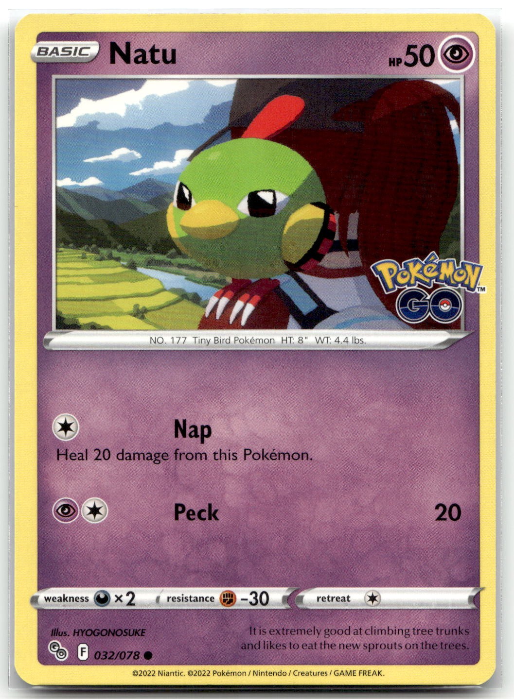 Natu 032/078 Pokemon GO Pokemon comune TCG NM
